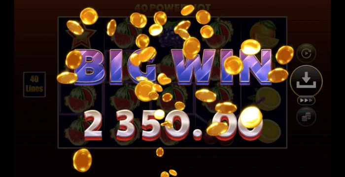 40 Power Hot Coin Boost velik dobitek